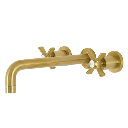 Kingston Brass Roman Tub Faucet, Brushed Brass, Wall Mount KS8027ZX